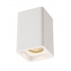 PLASTRA plafonnier, carré, plâtre blanc, GU10, max. 35W