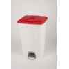 CONTAINER 90L blanc couvercle rouge