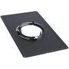 Plaque de propreté inox 300x500 mm émail noir mat Ø 125