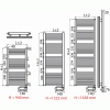 Radiateur sèche-serviettes électrique Flèche blanc hauteur 944 mm largeur 500 mm 500 W