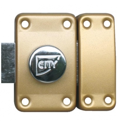 Verrou City 25 à bouton cylindre dépassant de 30 mm bronze