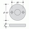 Béquille double seule grise pour Ensemble sur plaque ou rosace en polyamide - Série 111 FR