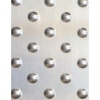 Plaque podotactile en tôle inox satiné 316 ep. 1,5 mm en 985 x 420 mm 10 trous