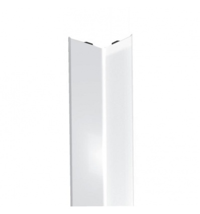 Cornière adhésive de protection d'angle acier revêtu PVC blanc 25 x 25 x 3000 mm