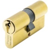 Cylindre double de sûreté 30 x 45 en laiton poli - Profil européen s'entrouvrant sur numéro UA1001 - Série V5 7100