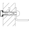 Fixations pour poignées inox série STG type 1222 Ø 32 et Ø 40 mm - montage apparent simple