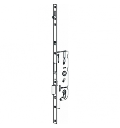 Crémone serrures pour partie basse de porte fermière - Tétière 16 mm - Axe 40 mm - GU-Europa R1