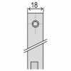 Serrure de sûreté à larder axe à 50 mm pour cylindre de Ø 26 mm têtière de 25 mm en bouts carrés