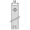 Serrure de sûreté à larder axe à 50 mm pour cylindre de Ø 26 mm têtière de 18 mm en bouts carrés