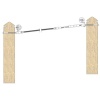 kit de pose inox 316 pour câble inox Ø 4 mm montage traversant entre poteaux bois