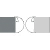 Profilé protection Euro-Battement coloris gris pour porte va-et-vient