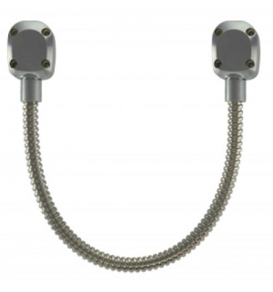 Passage de câble en applique Ø ext 12 int 9,5 mm en acier zingué longueur 400 mm, pose en extérieur
