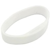 Boite de 10 badges forme bracelets en silicone blanc