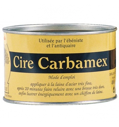 Cire pâte Carbamex finition claire naturelle pot de 400 g