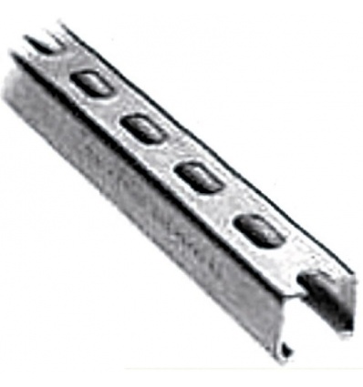 Rail de montage Bis RapidStrut perforés, largeur 41 mm, hauteur 21 mm, épaisseur 2,5 mm, longueur 3 m