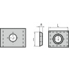 Plaquettes carbure réversibles, dimensions 9,6x12x1,5 mm, paquet de 10 plaquettes