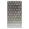 Plaques perforées acier galvanisé, largeur 80 mm, longueur 160 mm, carton de 25 plaques