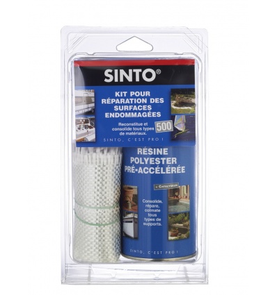 Kit de réparation Stino résine sans styrène tissu de verre