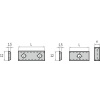 Plaquettes carbure réversibles, dimensions 13,4x13,4x1,5 mm, paquet de 10 plaquettes