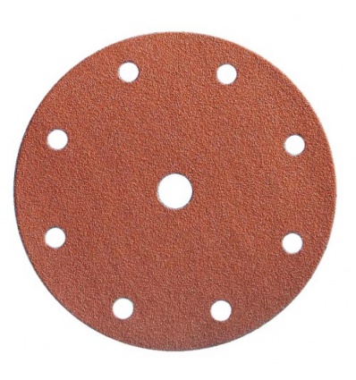 Abrasifs en disques 9 trous papier corindon KP131 diamètre 150 mm grain 120 en boîte de 100