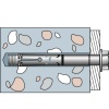 Cheville à double expansion FH-II ATE option 1 diamètre 15mm filetage M10 épaisseur maxi à fixer 10mm boîte de 25 pièces
