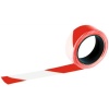 Ruban de signalisation polyéthylène RUBAPLAST©, blanc et rouge, largeur 75mm, rouleau de 200m