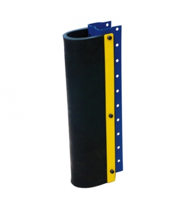 Protection de pieds de rack PARGOM® en EPDM jaune et noir, fixation sur l'élément, L: 550mm, écartement de 80 à 120mm