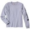 Tee-shirt manches longues Sleeve Logo gris clair taille M