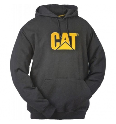 Sweat CAT noir/jaune Trademark à capuche S