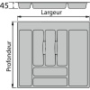 Range-couverts pour meuble de 600mm 536x482 mm