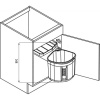 Poubelle monobac mini-Solo, fixation intérieur du meuble, largeur du meuble 400 mm, bac 17L