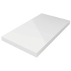 Plan de toilette en panneau de particule teinte Blanc 600 x 460 mm - Ép. 50 mm