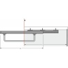 Porte-cintres coulissant Quadro - longueur 400 mm - finition argent