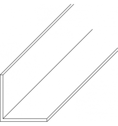 Profils L PVC blanc longueur 2,6m - Dimensions 50x50mm