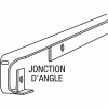 Profil alu jonction d'angle pour plan épaisseur 28mm rayon 6-8mm longueur 670mm