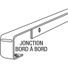 Profils plans de travail 38 mm aluminium longueur 670 mm - Jonction bord à bord rayon 3-5