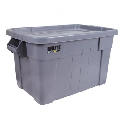 Caisse de transport Brute, polyéthylène, coloris gris, volume 53 litres