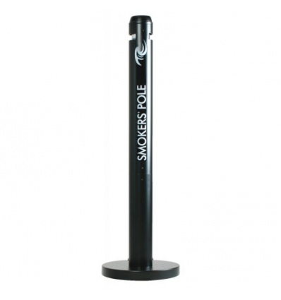 Cendrier sur pied mobile Smokers'Pole, capacité 1000 mégots, coloris noir
