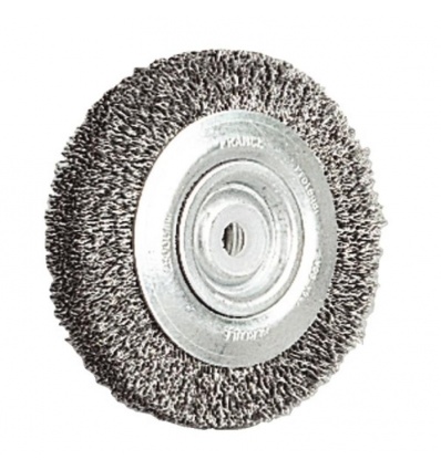 Brosse circulaire acier diamètre 125 mm épaisseur 20 mm fil diamètre 0,35 mm