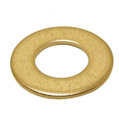 Rondelles plates série moyenne Mu laiton, diamètre 12 mm, sachet de 50 pièces