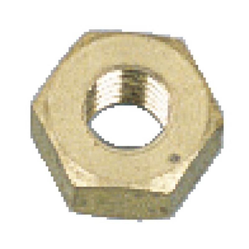 Écrous hexagonaux Hu laiton décolleté, diamètre 10 mm, sachet de