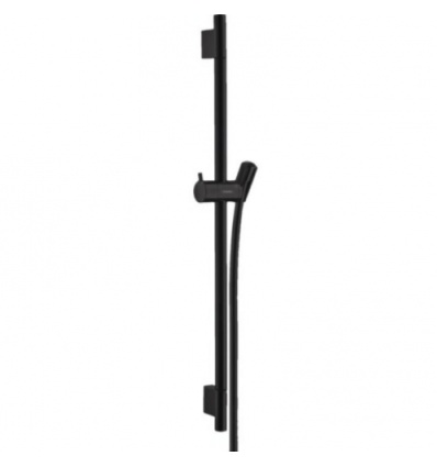 Barre de douche Unica S Puro 0,65 m avec support de douche réglable - finition noir mat