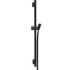 Barre de douche Unica S Puro 0,65 m avec support de douche réglable - finition noir mat