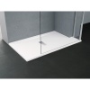 Receveur acrylique blanc renforcé et redécoupable Custom 120 x 80 cm (ép. 3,5 cm) avec bonde inspectable à grille Inox