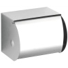 Distributeur de papier WC avec couvercle en Inox poli brillant - L 123 mm/H 96 mm/P 100 mm