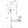 Mitigeur de lavabo à équilibrage de pression (EP) H.85/L.135 à manette ajourée sans vidage ni tirette