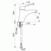 Mitigeur de lavabo à équilibrage de pression (EP) H.85/L.135 à manette ajourée sans vidage ni tirette