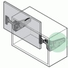 Kit de compas de relevage FREE SLIDE - ferrures droite/gauche, 2 attaches façade, 2 fixations H320 à 360mm 3,10 à 6,00kg