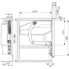 Kit de compas de relevage FREE SWING - ferrures droite/gauche, 2 attaches façade, 2 fixations - H500-670mm 4,50-10,60kg