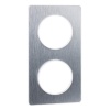Plaque de finition Odace Touch 3 postes aluminium brossé